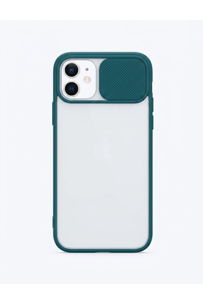 kılıfınbenden Iphone 11 green camera sliding case model