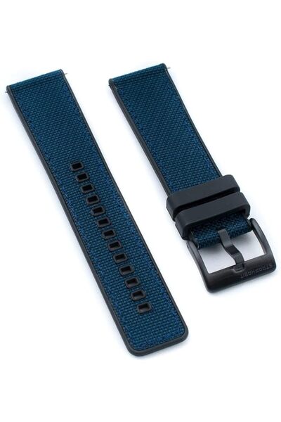 GENERAL StrapHabit Quick Release Sailcloth and FKM Rubber Hybrid Watch Strap ...