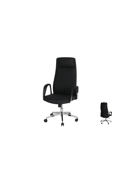 IN HOME STORE Ergonomic Office Chair with High Back and Movable Metal Base - ...