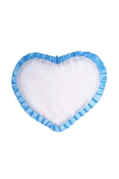 STAR FILM Sublimation satin pillow - blue ruffled