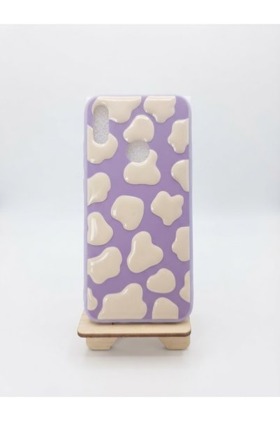 kılıfınbenden Huawei y6 2019, purple cow pattern case model.
