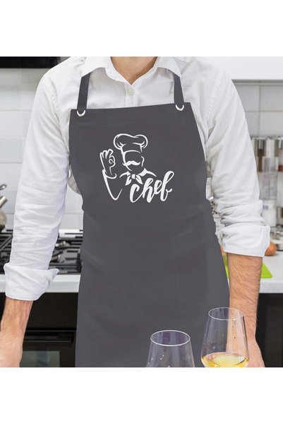 Bk Gift Professional Chef Designed Anthracite Kitchen Apron, Cook Apron, Chef...
