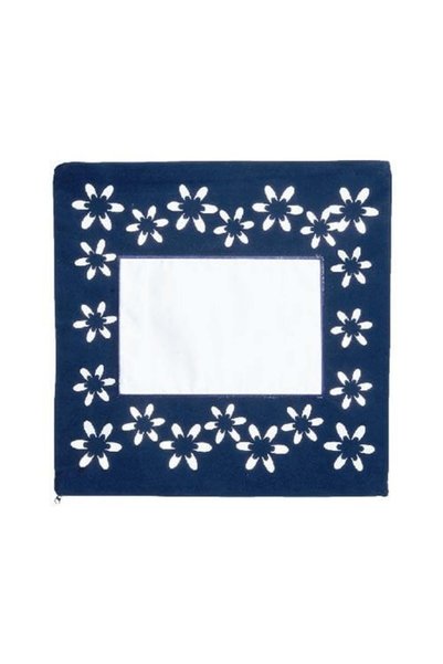 STAR FILM Sublimation floral pattern pillow - navy blue