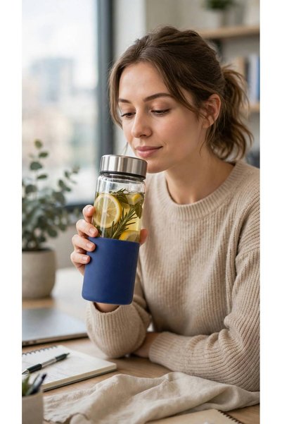 CROFTON Θερμός 600ml με φίλτρο τσαγιού - Διπλού τοιχώματος από βοριοπυριτικό ...