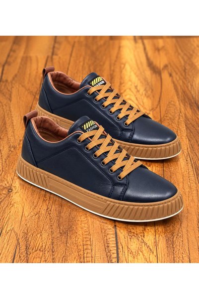 Taşpınar Ayakkabı 100% Genuine Leather Sneakers, Orthopedic, Comfortable Sole...