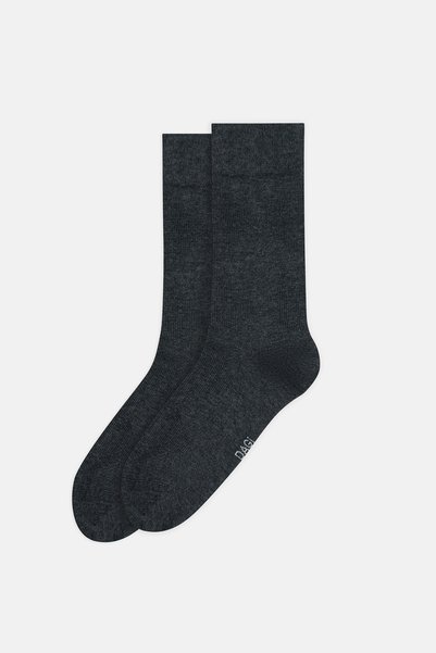 Dagi Black Men's Baklava Patterned Micromodal Ankle Socks