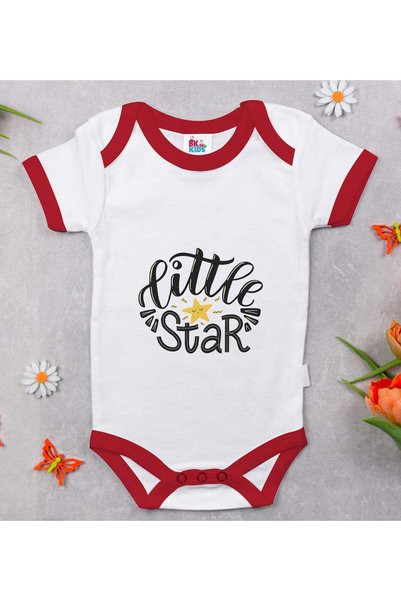 Bk Gift BK Kids Little Star-Printed Red Baby Bodysuit-1, 0–3 Months