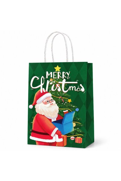 Flippy Set of 10 Christmas Gift Bags, Flippy, Santa Claus with Gifts and Tree...