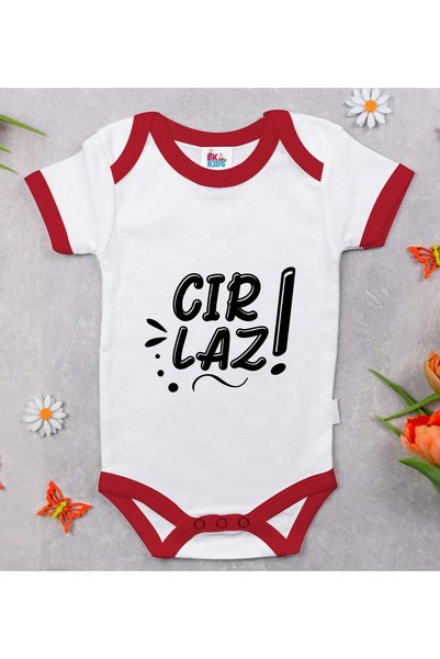 Bk Gift BK Kids Cırlaz-Designed Red Baby Bodysuit-1, 0–3 Months