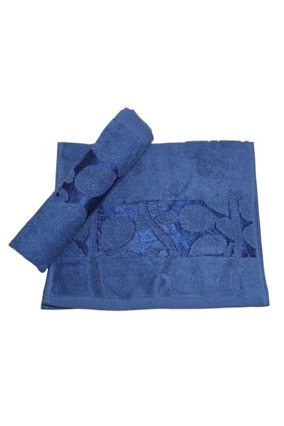 OEM Set de prosoape de mână, bumbac, model floral 3D, 420g/m², albastru, 30x5...