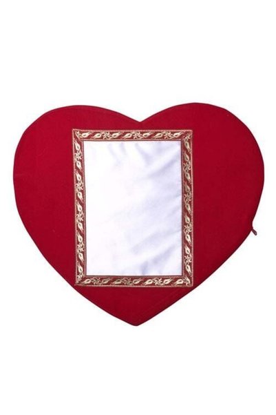 STAR FILM Sublimation-printed red pillow with border - vertical