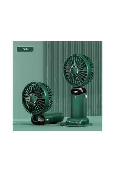 Bk Gift FENY FN-F30، أخضر، 3 سرعات، هيكل قابل للطي، شاشة LCD، للاستخدام اليدو...