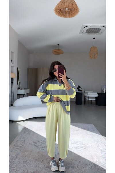Buket Teke Yellow Tasseled Baggy Tracksuit