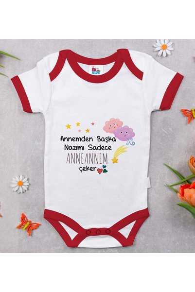 Bk Gift BK Kids "My Grandma" Design Red Baby Bodysuit-1