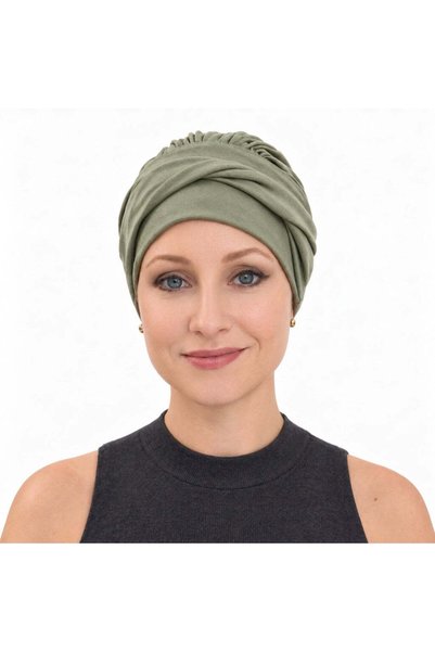 JIVA HEADWEAR Τουρμπάνι Jiva Καθαρός Ουρανός - Ελιά
