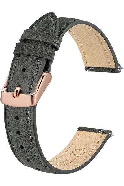 BISONSTRAP Elegant Leather Watch Strap, Quick Release, Watch Straps for Men a...