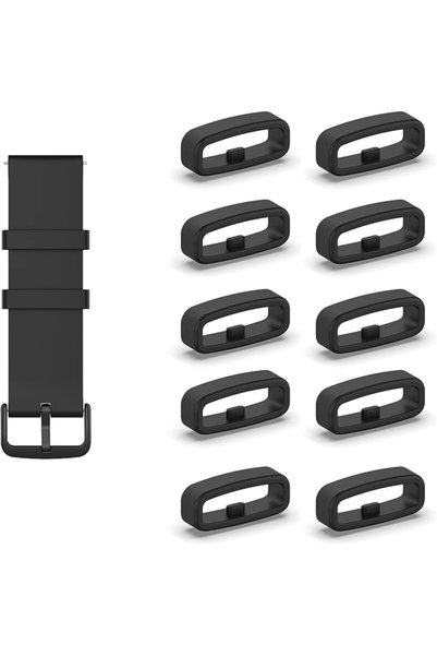 GENERAL Pack of 10 silicone wristbands loops, replacement strap loops, watch ...
