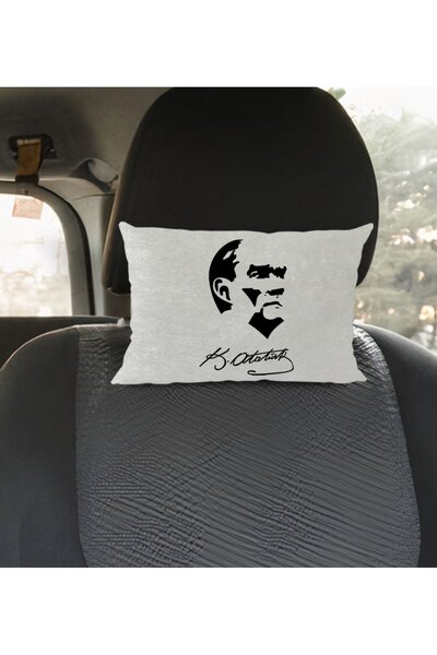 Bk Gift Atatürk-Themed Rectangular Car Seat Cushion - 24