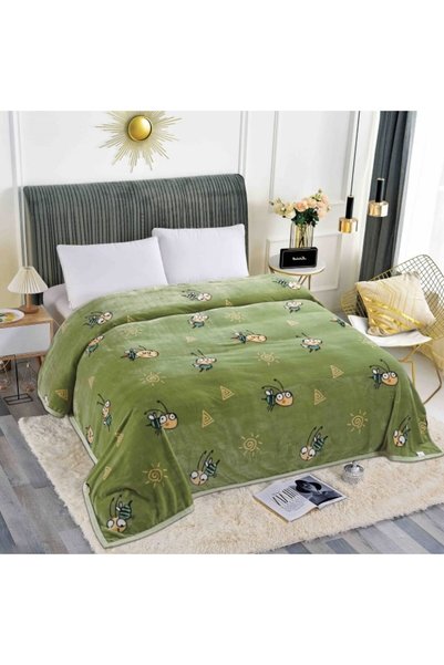 JOJO HOME Pătură Cocolino, Jojo Home, 2 persoane, 200x230cm, Imprimeu albine,...