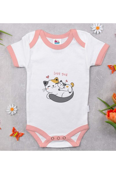 Bk Gift BK Kids "Love You" Design Pink Baby Bodysuit-1, 3–6 Months