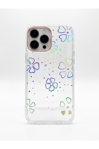 kılıfınbenden Iphone 13 pro max flower pattern mica case model
