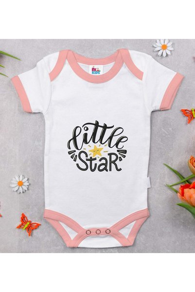 Bk Gift BK Kids Little Star Design Pink Baby Bodysuit-1, 3–6 Months