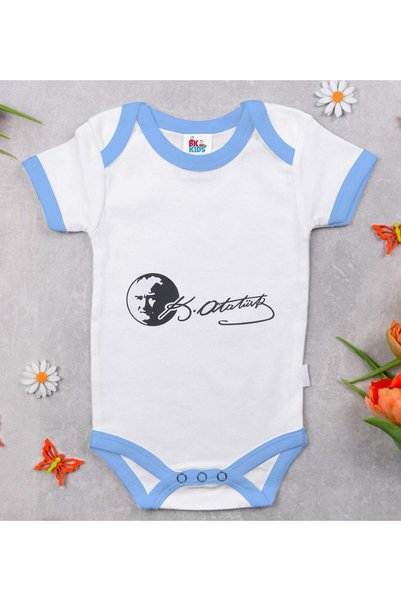 Bk Gift BK Kids Atatürk-Themed Blue Baby Bodysuit-20, 0–3 Months