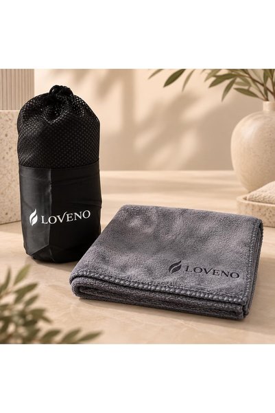 Generic Sports Face Towel 45 x 85 cm - Highly Absorbent Microfiber Charcoal -...