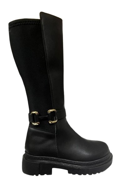 Şanzelize Stylish Boots with a Black Zippered Front and Comfortable Drawstring Closure.