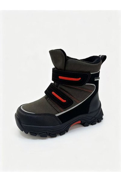 Apawwa Ghete de iarnă pentru copii cu blană groasă, model drumeție, velcro du...