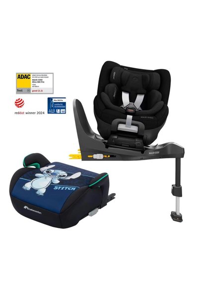 MAXİ-COSİ Mica 360 Pro 0-18 kg Black - Bebeconfort GaiaFix 15-36 kg Stitch Ot...