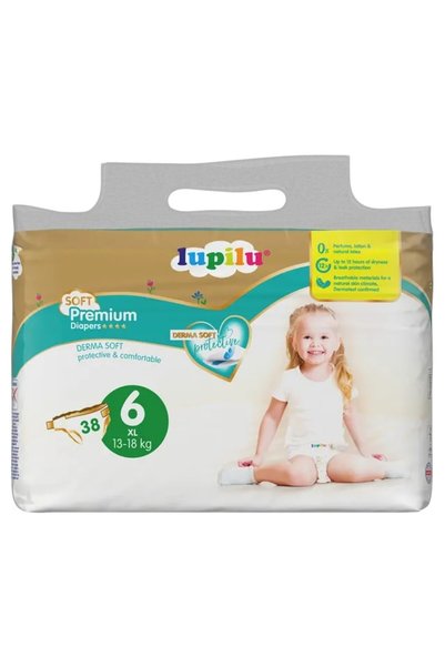 lupilu Scutece Nr. 6, Lupilu, 38 buc., de unică folosință, prietenos cu piele...