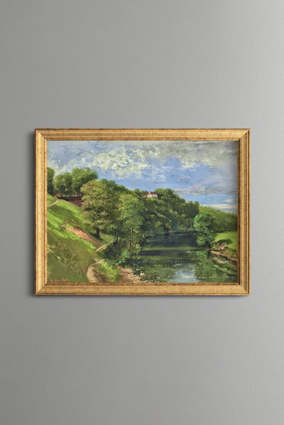 epiqart منازل ريفية على التلال - لوحة فنية بنمط عتيق - تصميم أنيق