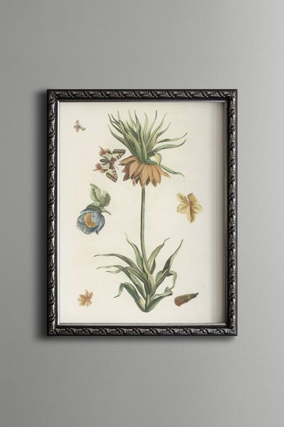 epiqart Puffball Flowers - Vintage Patterned Painting - Slim Model