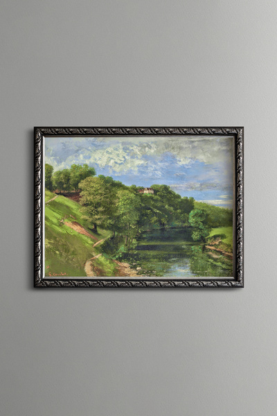 epiqart منازل ريفية على التلال - لوحة فنية بنمط عتيق - تصميم أنيق