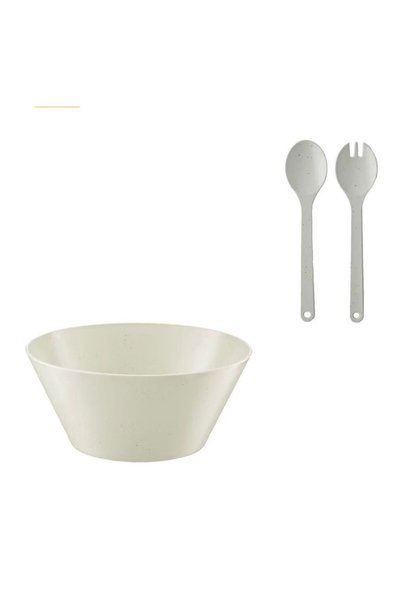 CROFTON RPET Salad Bowl Set with Utensils – Bowl + Salad Servers, Dishwasher ...