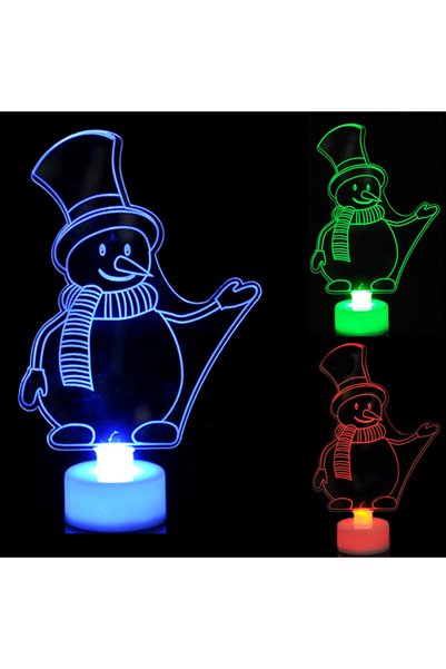 Choice Snowman LED Mini Night Lights Colorful Flashing Lights Snowman Lamp Ch...