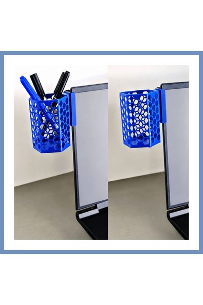 Generic Brand 3D Printed Monitor Pen Holder - Honeycomb Pattern Laptop Edge H...