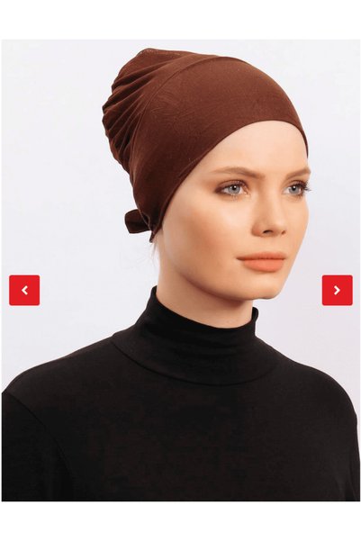 Ecardin Turkish Mesh Cotton Bandana - Brown