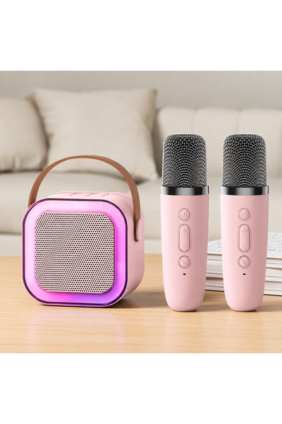 Vivendo Portable Karaoke Speaker for Kids with 2 Wireless Bluetooth Microphon...