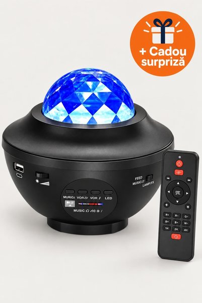OferteTop Proiector Stele și Galaxie cu Boxă Bluetooth, Lumină de Veghe, 14 C...