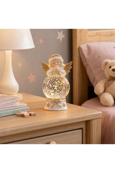 Vivendo Decorațiune de Crăciun Premium cu Îngeraș, Glob Strălucitor și Ilumin...