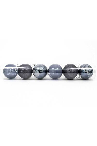 OEM Globuri de Craciun Mixt Gri Inchis 6 /Set