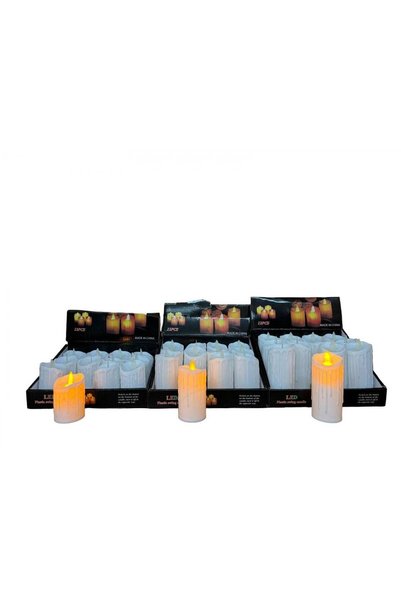 OEM Lumanari Din Plastic Scursa Cu Led 12/set-Alb 11cm