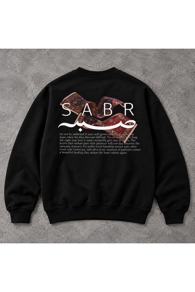 YOLO STREET 3 Thread Brushed Oversized Sweatshirt, Black, Unisex, with a Carp...