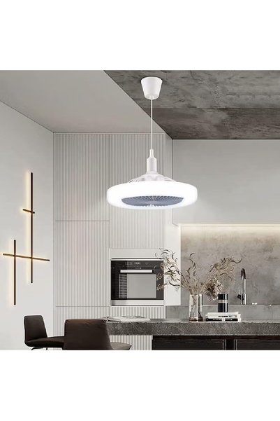 Generic Ceiling Fan with Light 10in E27 30W Silent Low Profile LED fan lamp