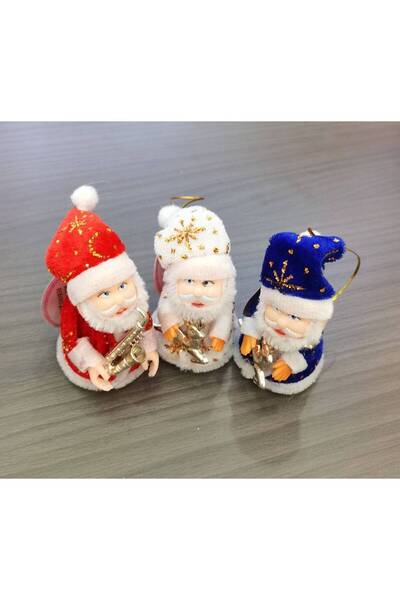 OEM Santa Claus figurine with saxophone 8 cm Red