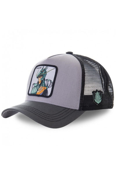 BANDAI 55-60cm DRAGON GRAY Anime Saint Seiya Cotton Baseball Cap Adjustable M...