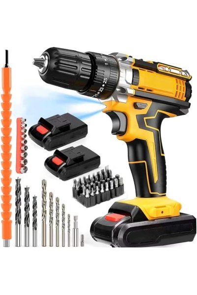 Generic 48V Cordless Drill Set with Lithium Ion Battery with 24 Piece Kit
