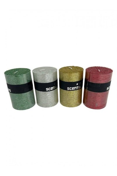 OEM Lumanari Stalp Sclipici 7,5 cm Auriu